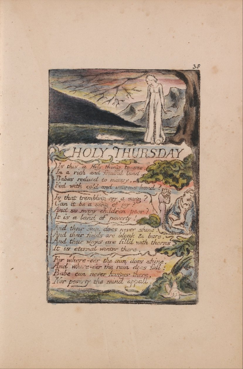 Songs of Innocence and of Experience, Plaat 38, Holy Thursday (Bentley 33) door William Blake