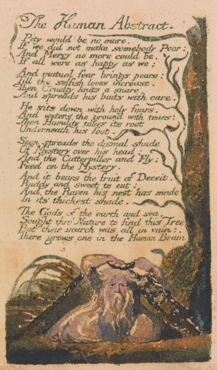 Songs of Innocence and of Experience, Plaat 46, Het Menselijke Abstract (Bentley 47) door William Blake