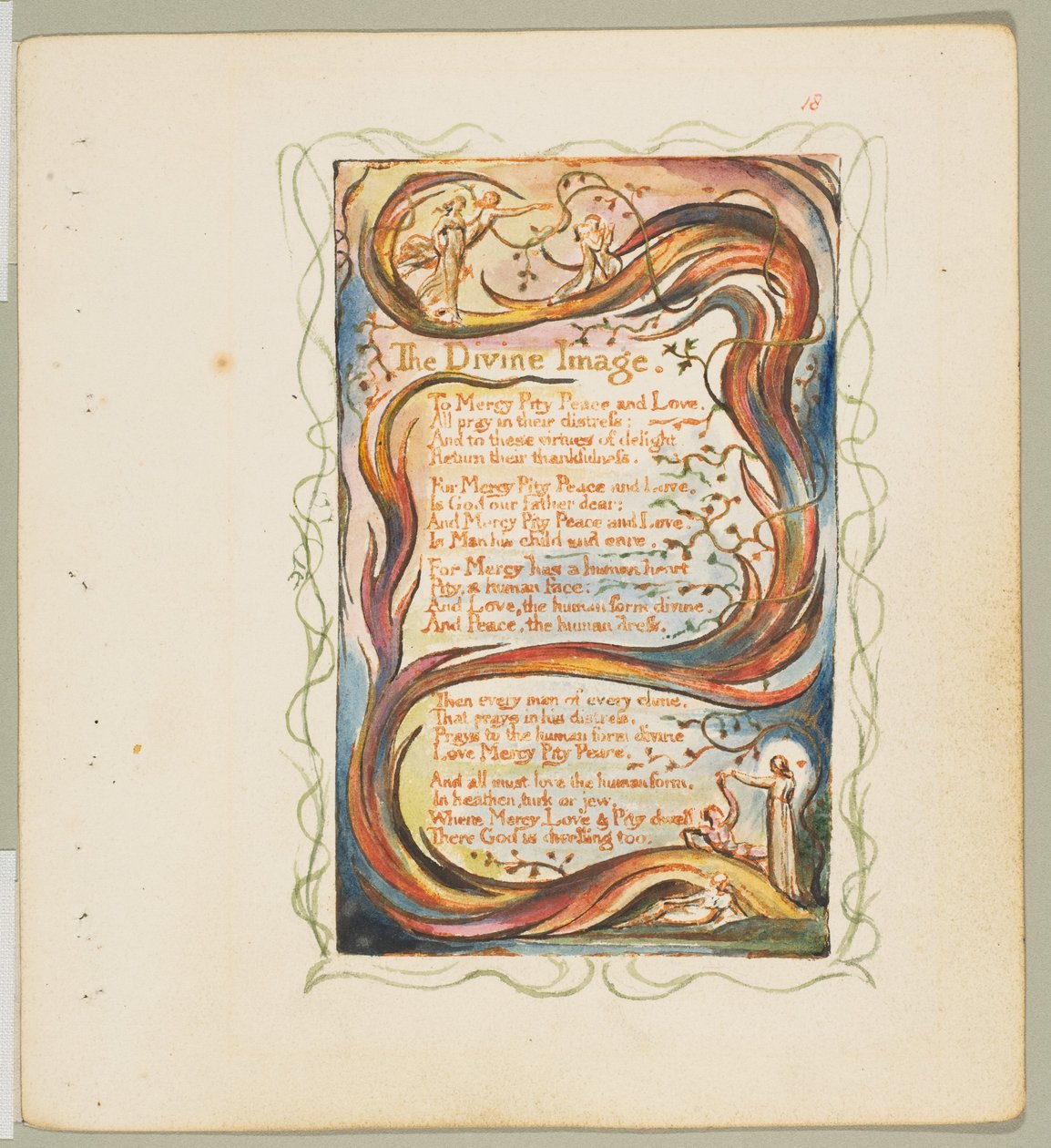 Songs of Innocence and of Experience: The Divine Image, ca. 1825 door William Blake