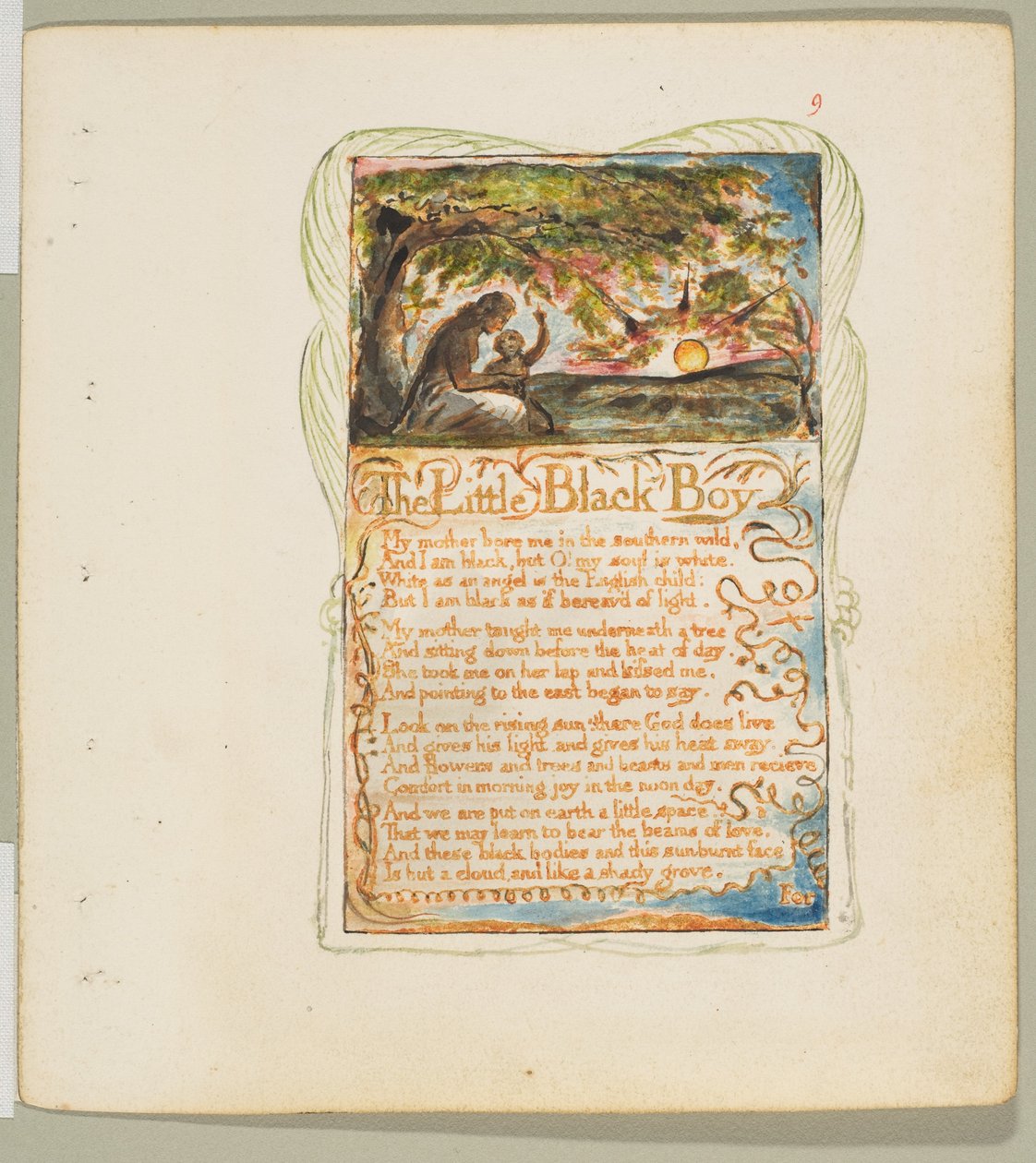 Songs of Innocence and of Experience: The Little Black Boy, ca. 1825 door William Blake
