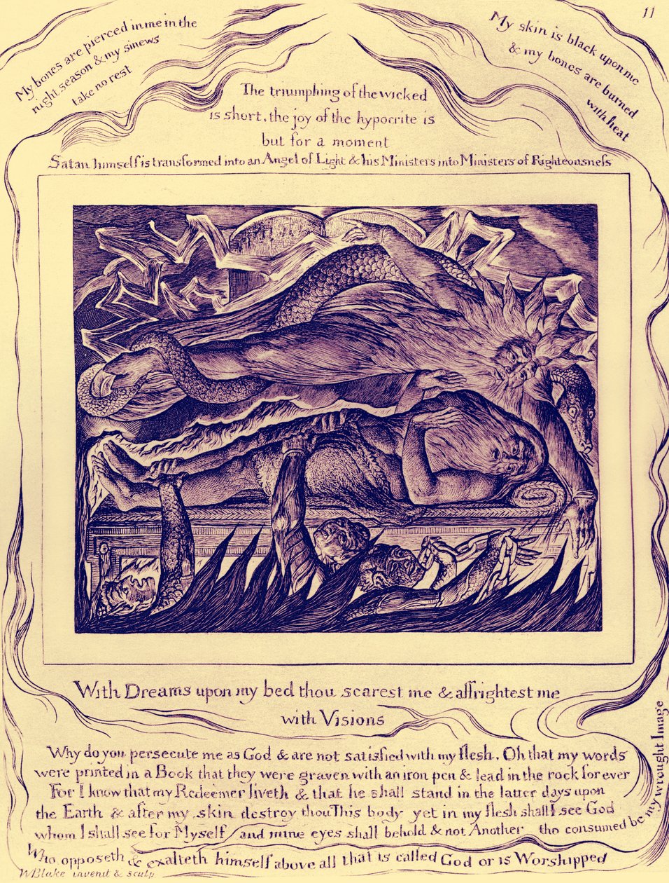Het Boek Job illustraties door William Blake door William Blake