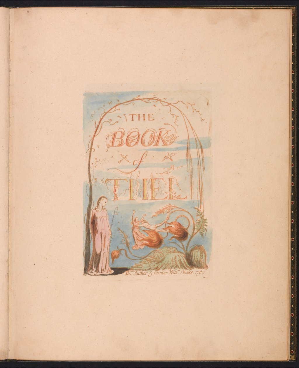 Het Boek van Thel, Plaat 2, Titelpagina door William Blake