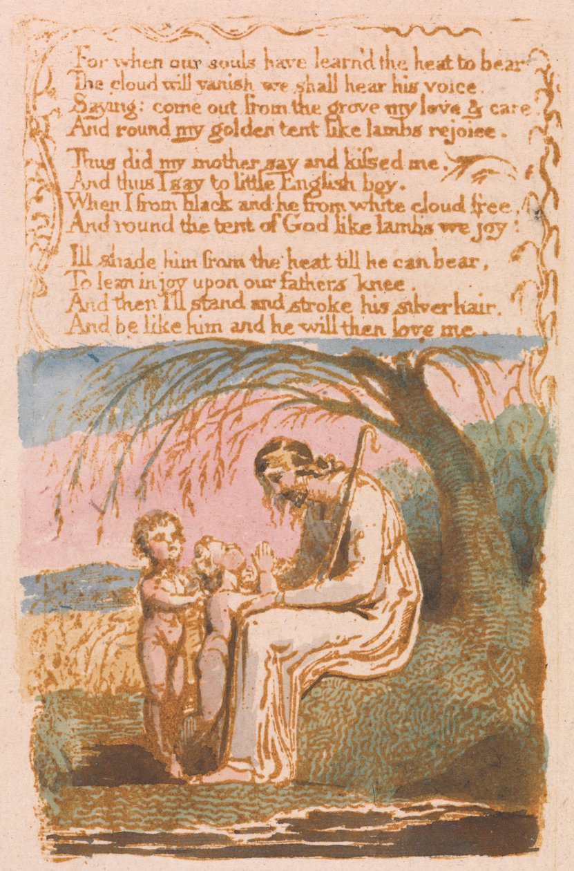 Der kleine schwarze Junge (Platte 30) door William Blake