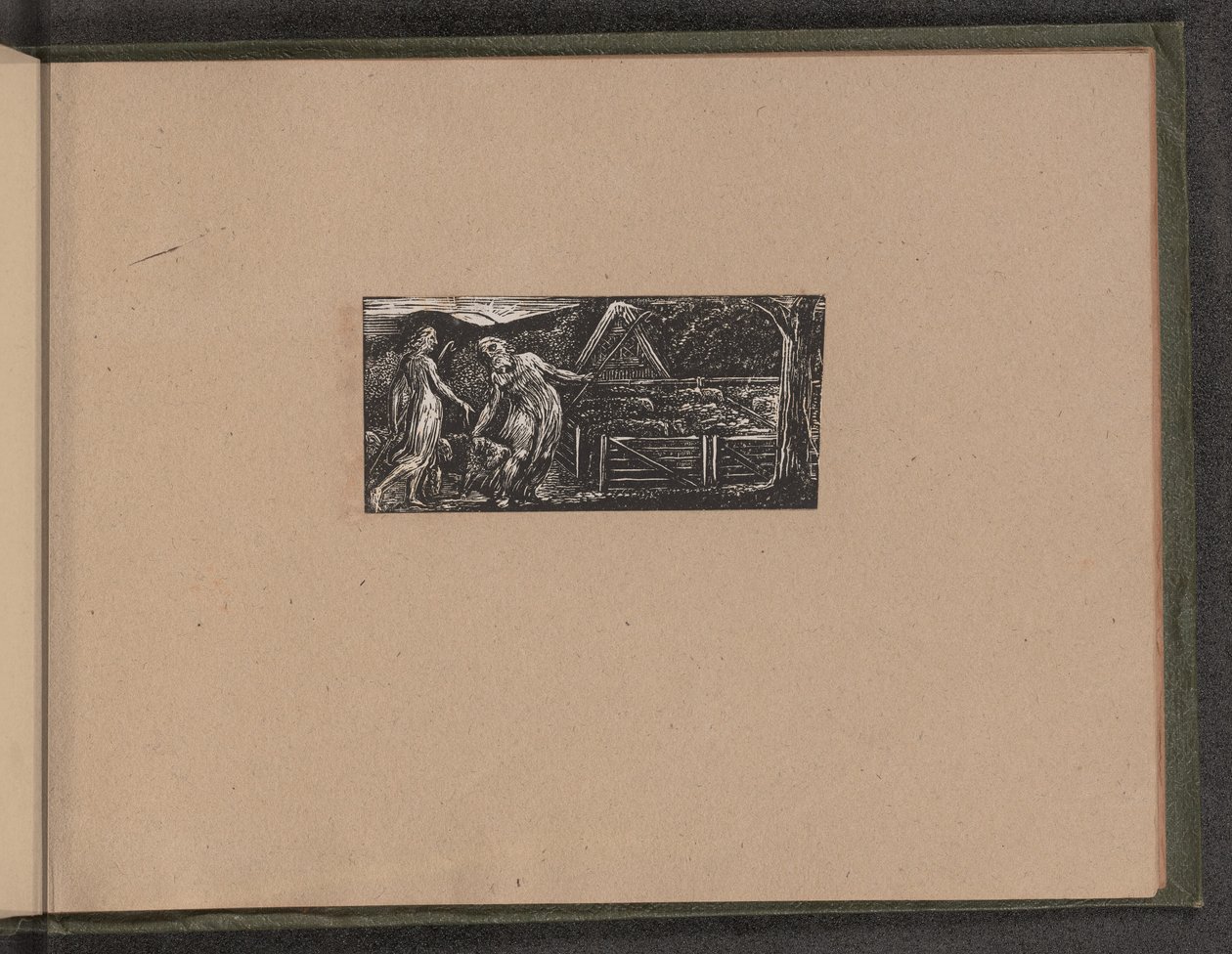 Thenot en Colinet Leiden hun Kudde Samen, 1821 door William Blake
