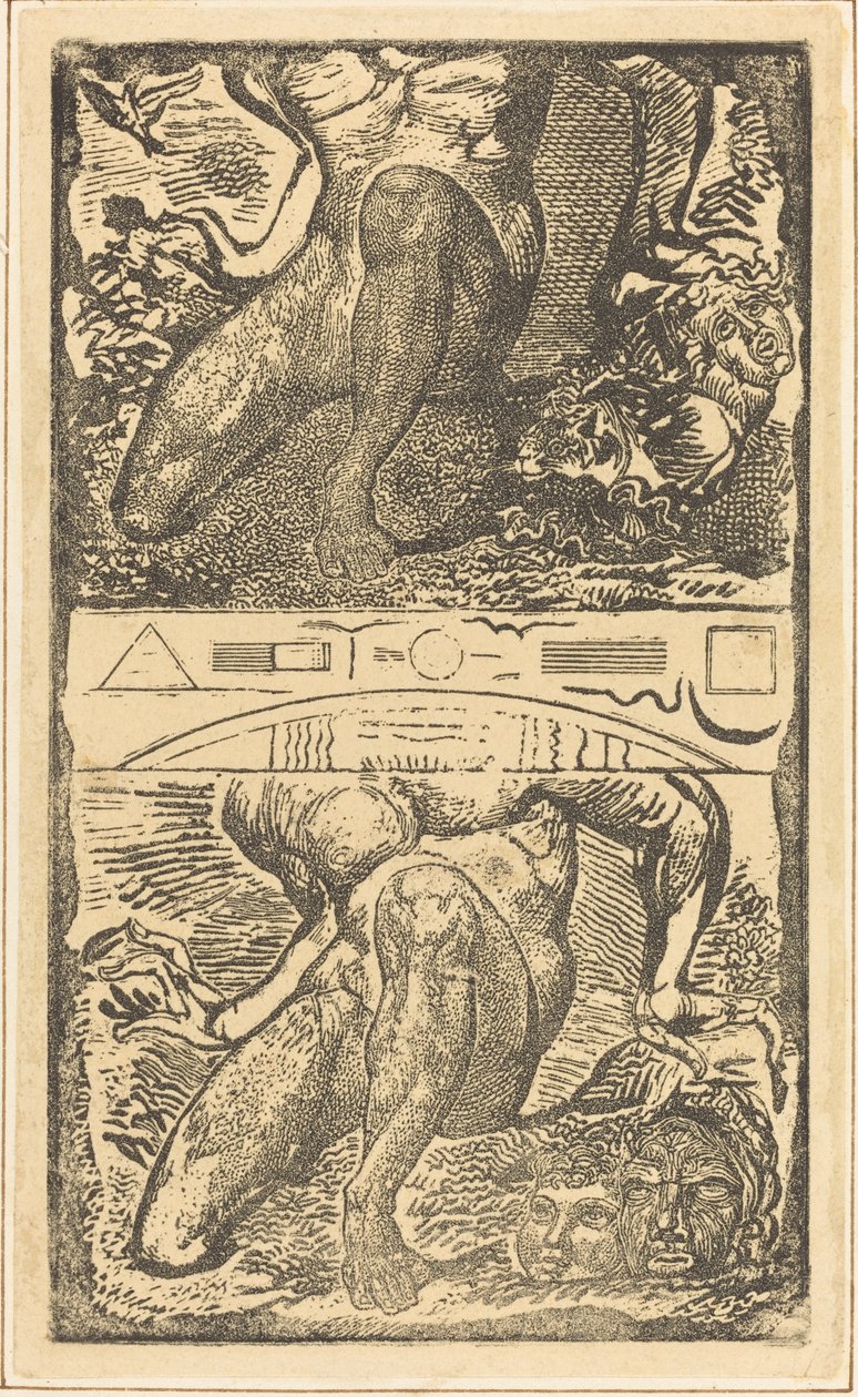 Onbekend Onderwerp Laat Hem naar de Hemel Kijken en Lachen in de Heldere Lucht door William Blake