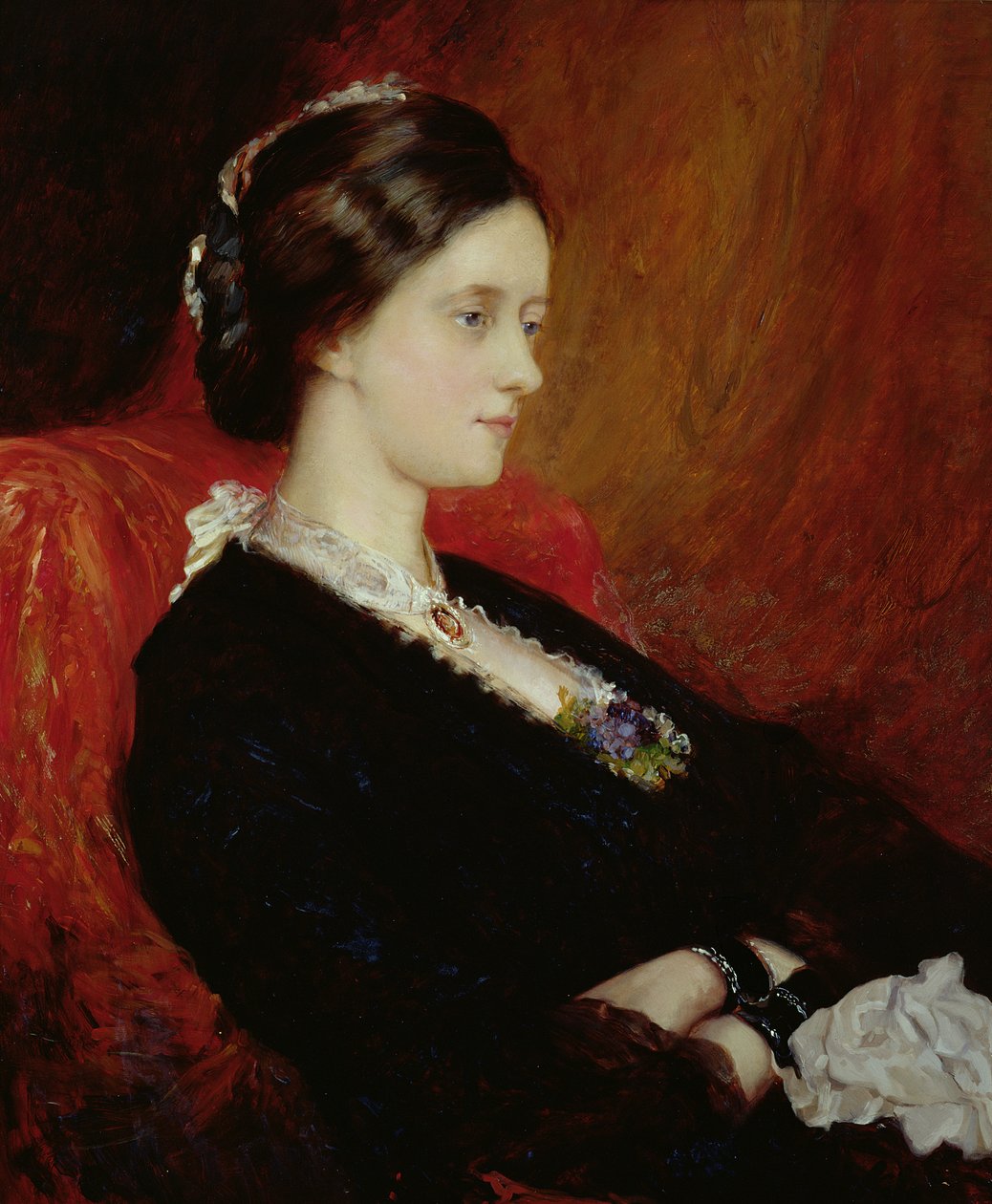 Portret van The Hon. Mrs Emily Meynell-Ingram door William Blake Richmond