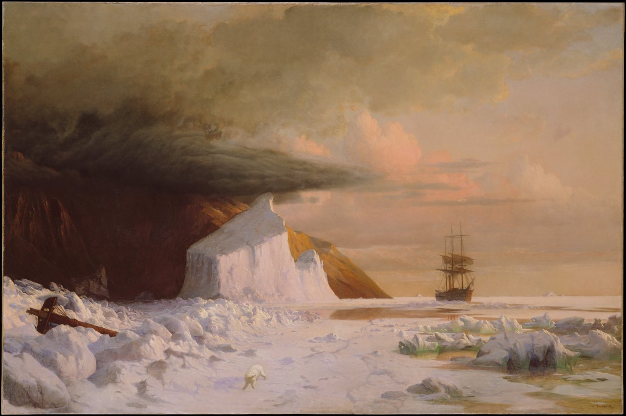 Een Arctische zomer: door het pakijs in de Melvillebaai breken door William Bradford