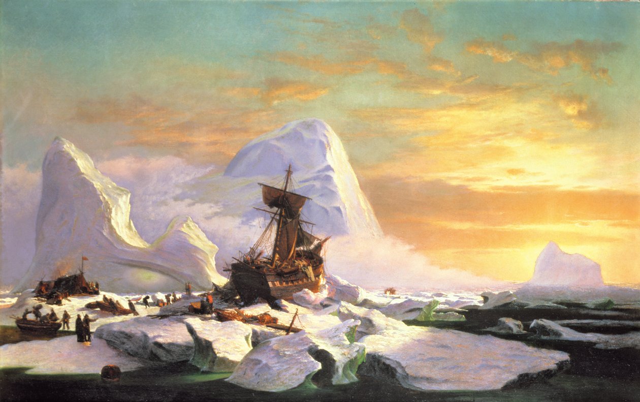 Verpletterd in het ijs door William Bradford