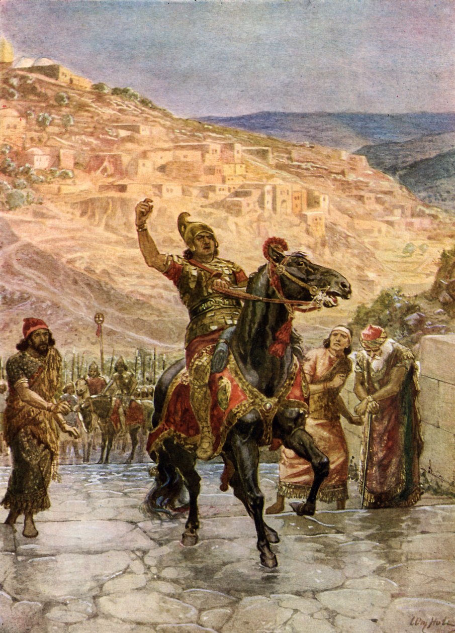 Assyrische Rabshakeh eist overgave van Jeruzalem door William Brassey Hole