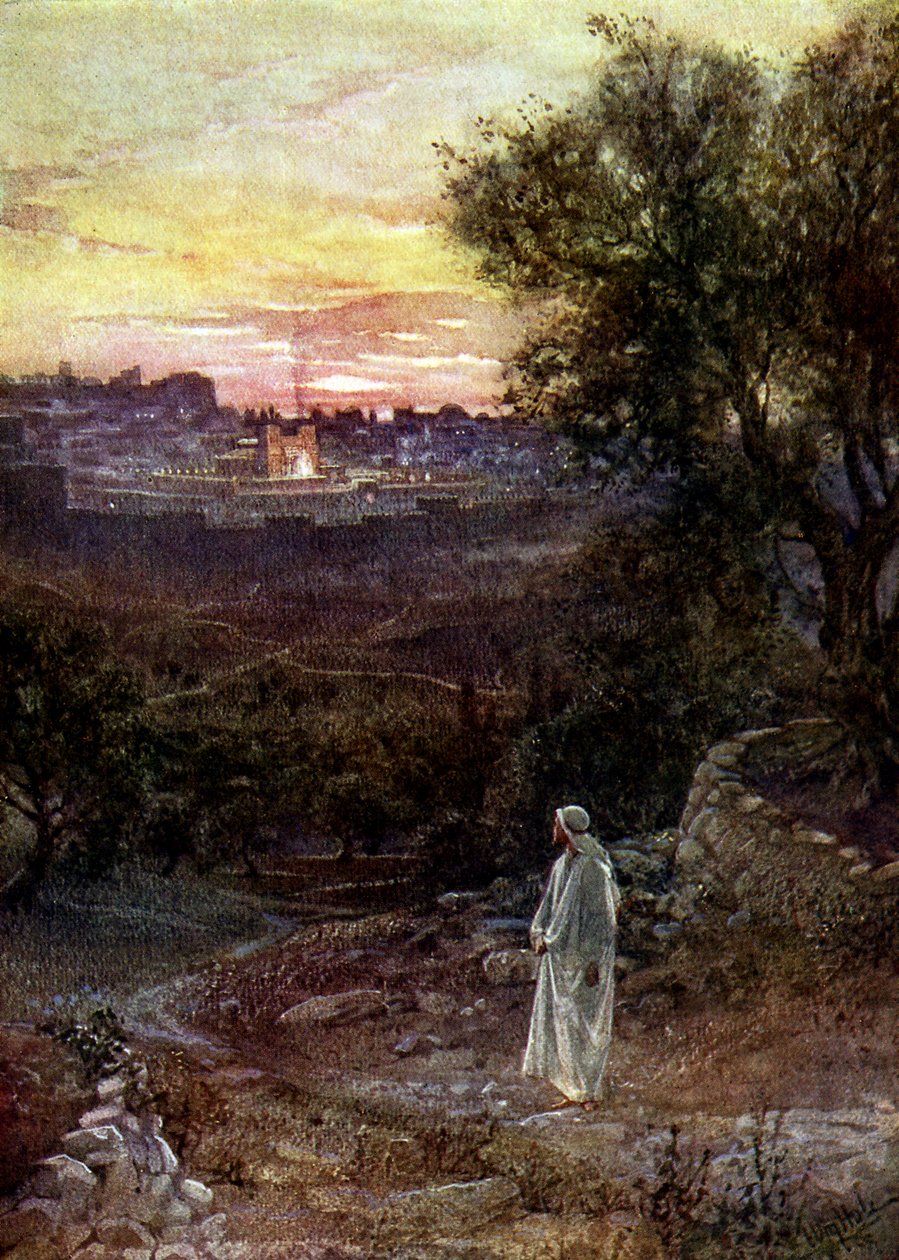 Jezus op de Olijfberg door William Brassey Hole
