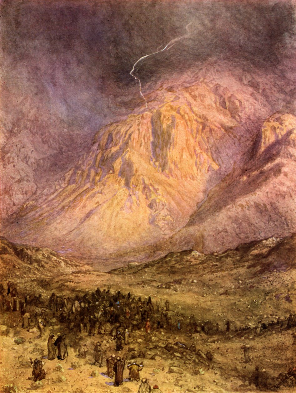De wetgeving op de berg Sinaï door William Brassey Hole