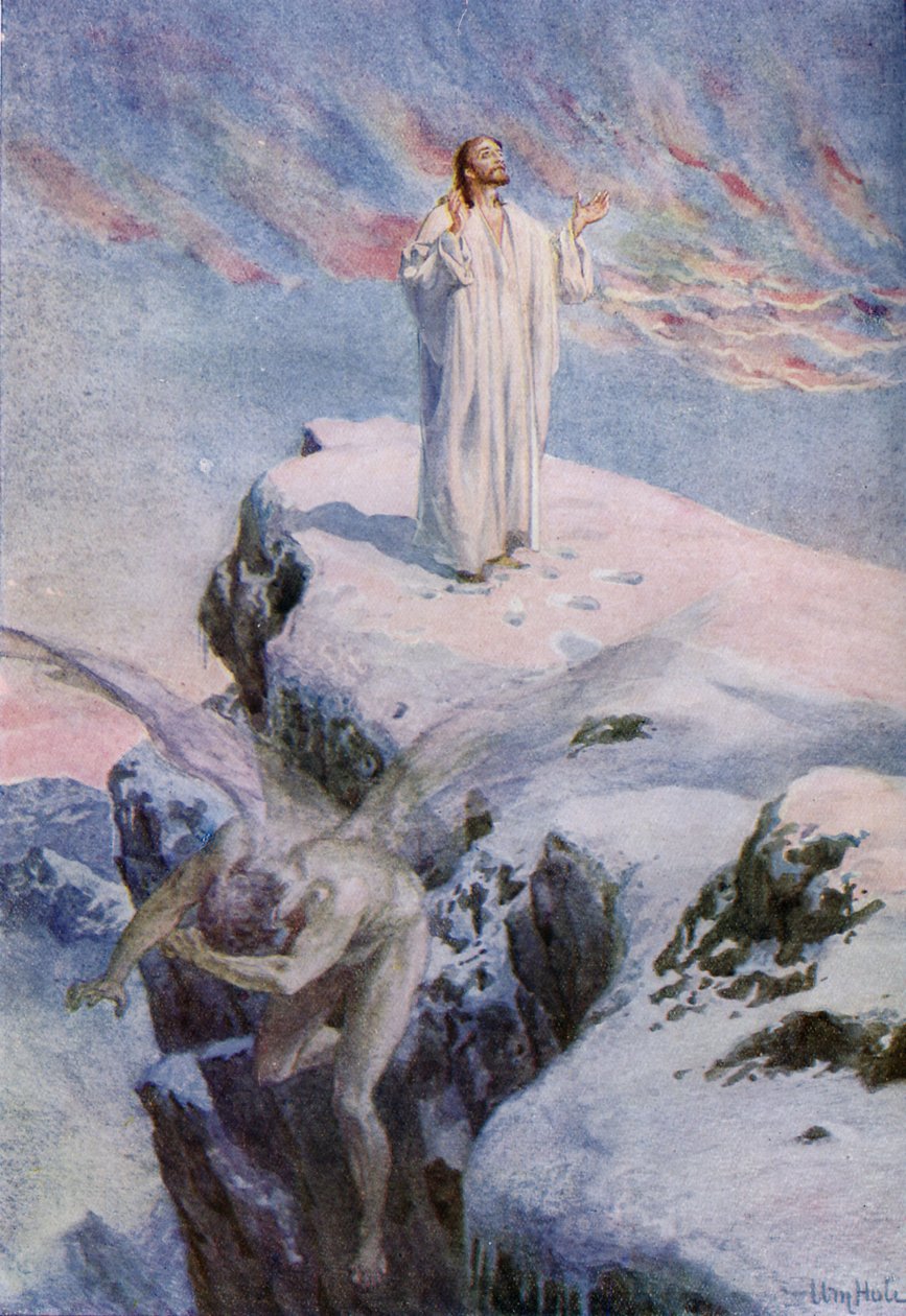 De verzoeking van Jezus - Bijbel door William Brassey Hole