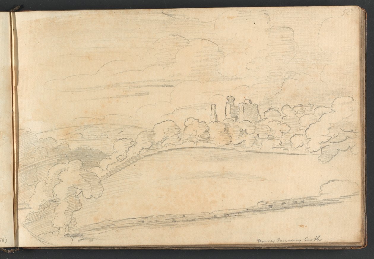 Berry Pomeroy Kasteel door William Brockedon
