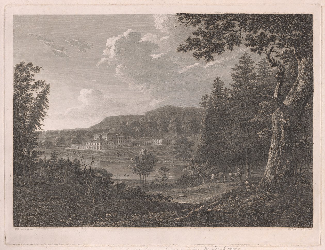 Fonthill zoals het was voor de Wijzigingen van de Heer Beckford door William Byrne
