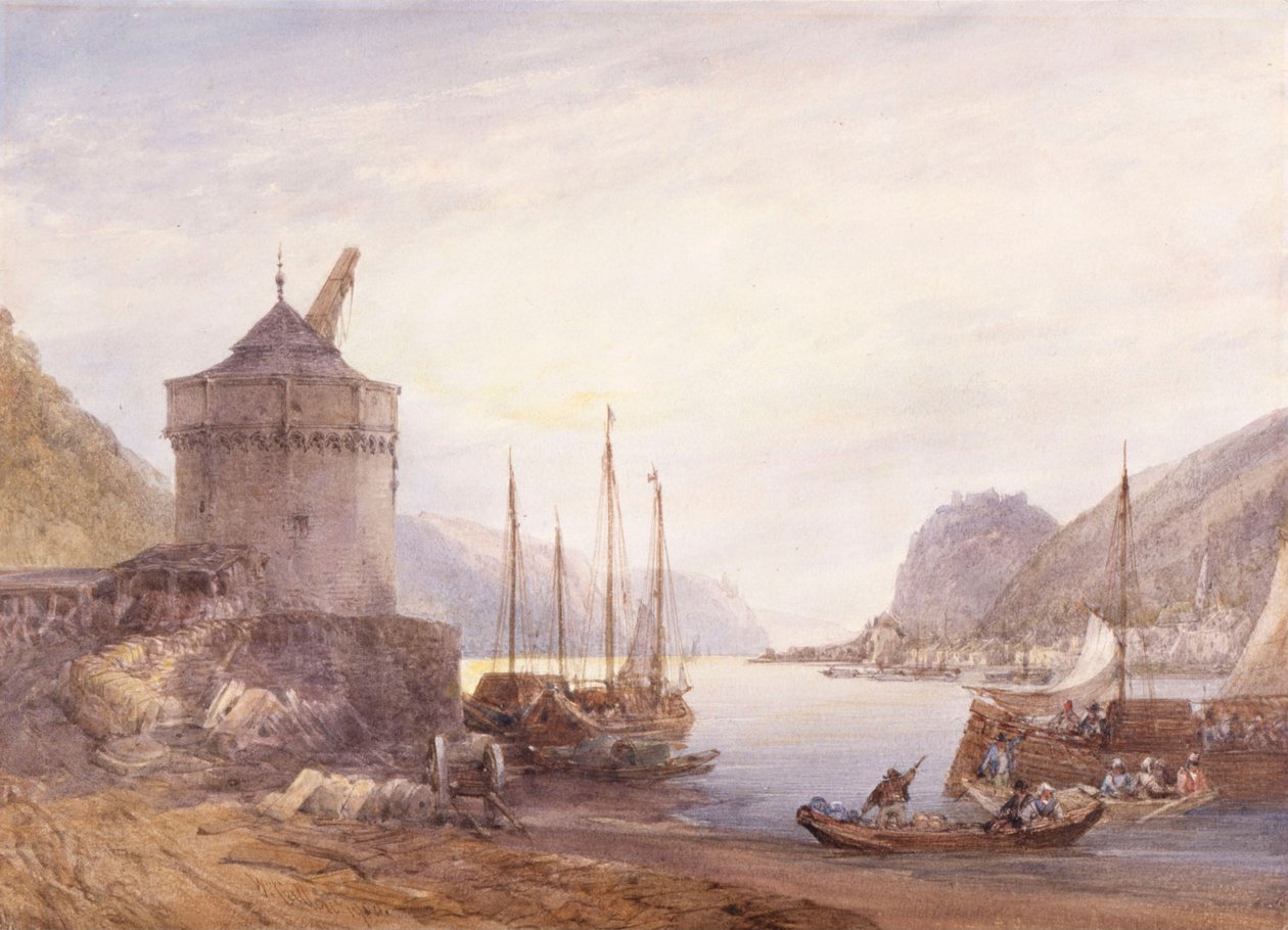 Andernach aan de Rijn door William Callow