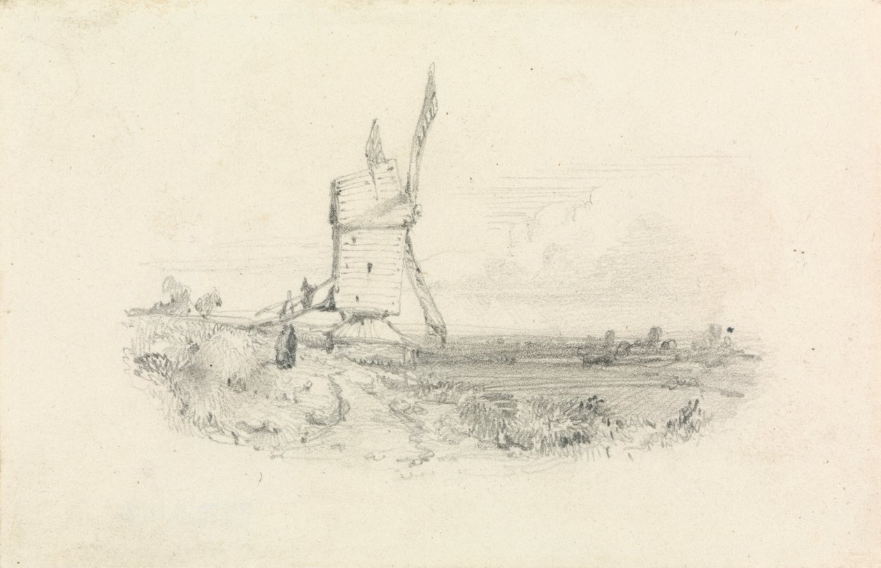 Windmolen door William Callow
