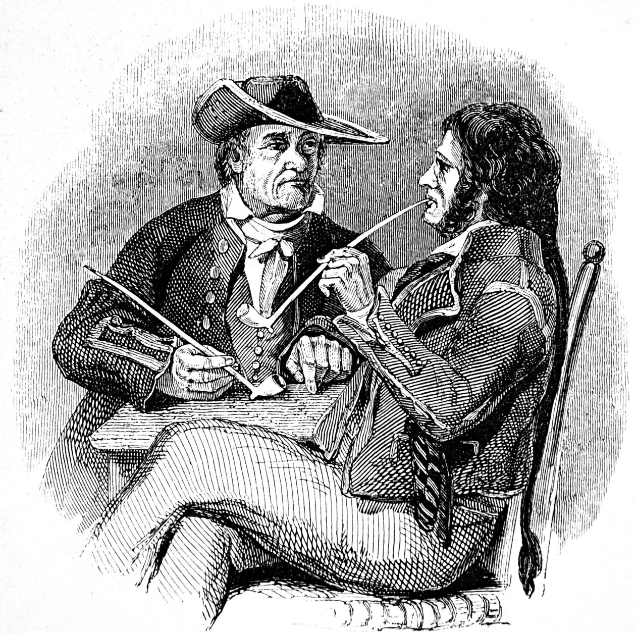 Oude zeelieden genieten van een pijp tabak door William Clarkson (manner of) Stanfield
