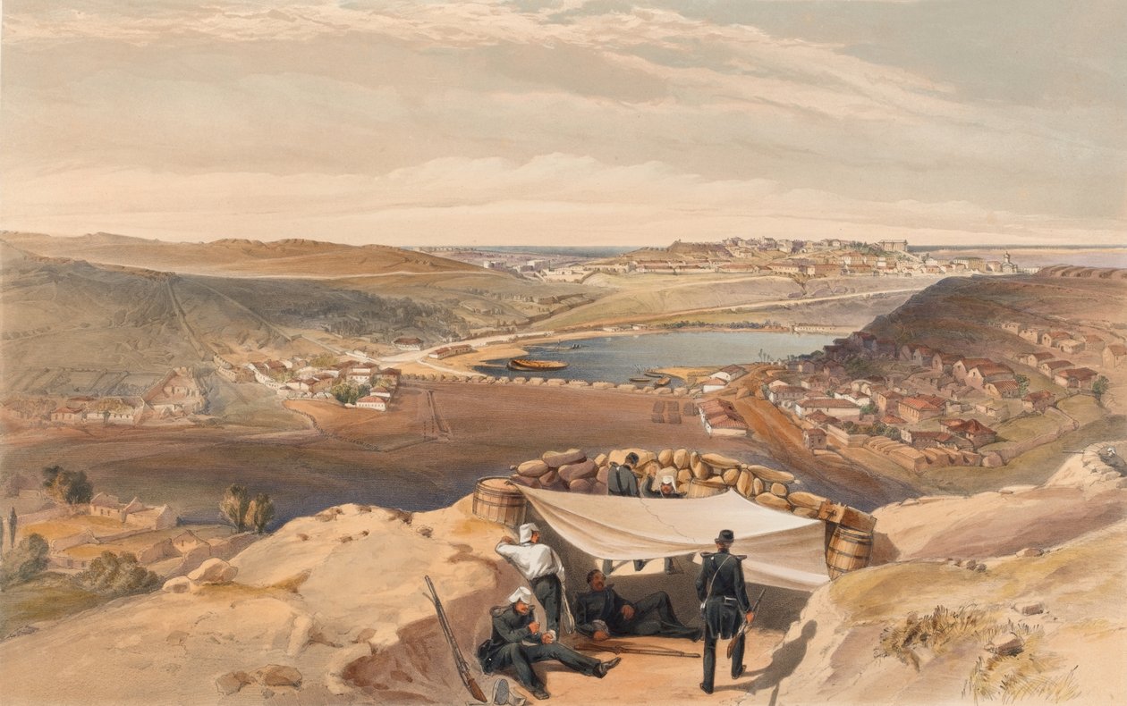 De stadsbatterijen of binnenste fortificaties van Sebastopol vanaf de geavanceerde parallel van Chapman