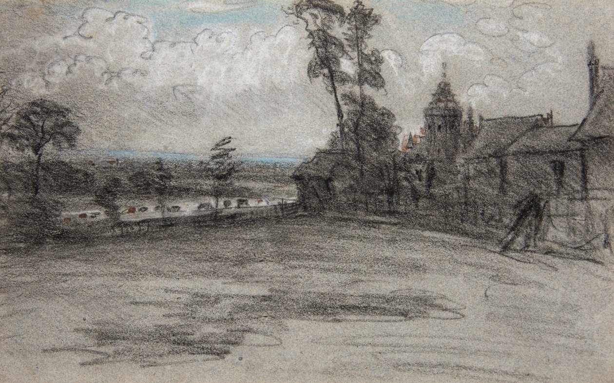 Londen vanaf de Priory, Hampstead. Buien door William Crotch