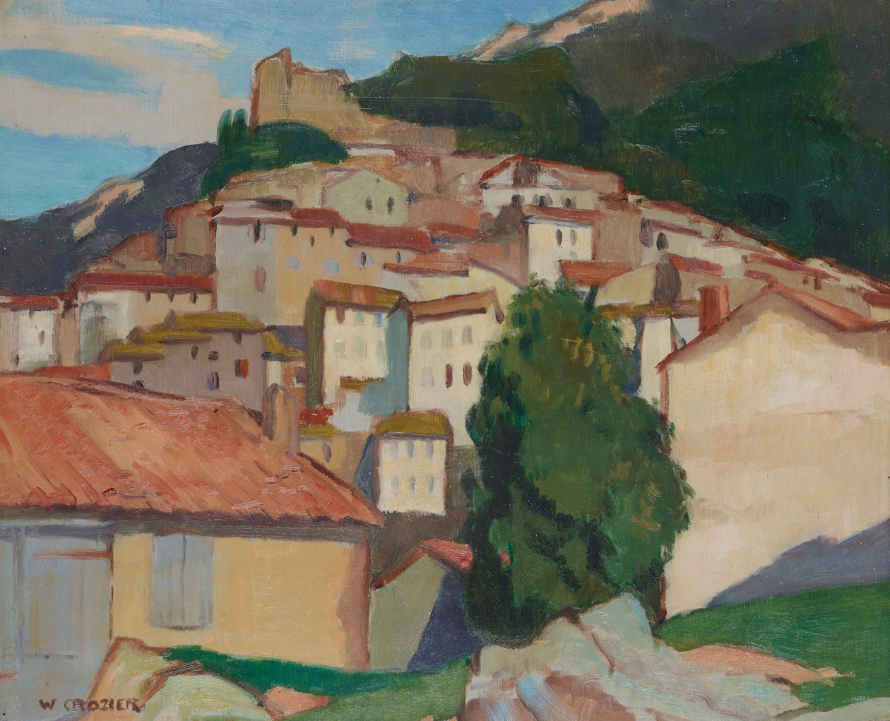 Bormes (olieverf op board) door William Crozier