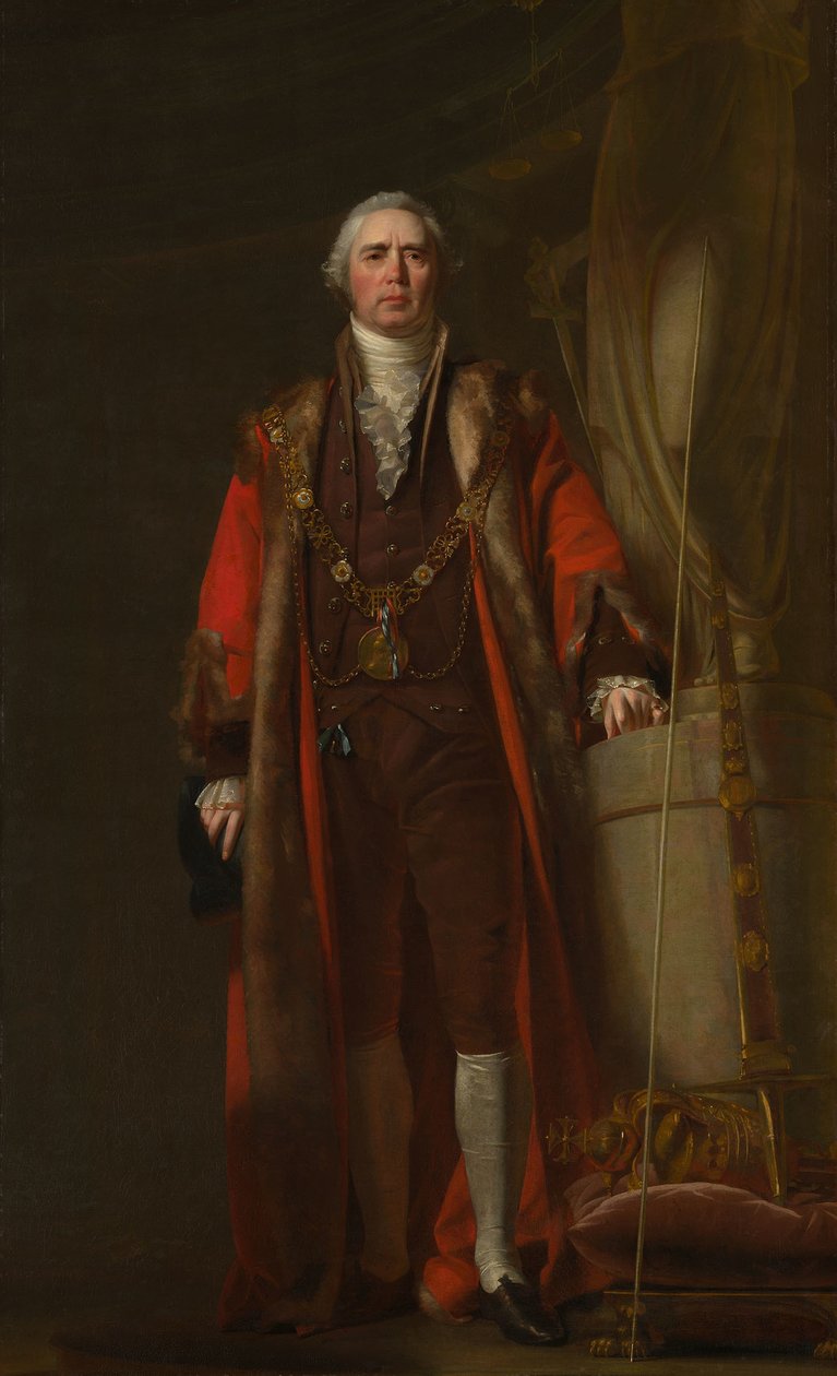 Charles Thorp als burgemeester van Dublin, ca. 1800 door William Cuming