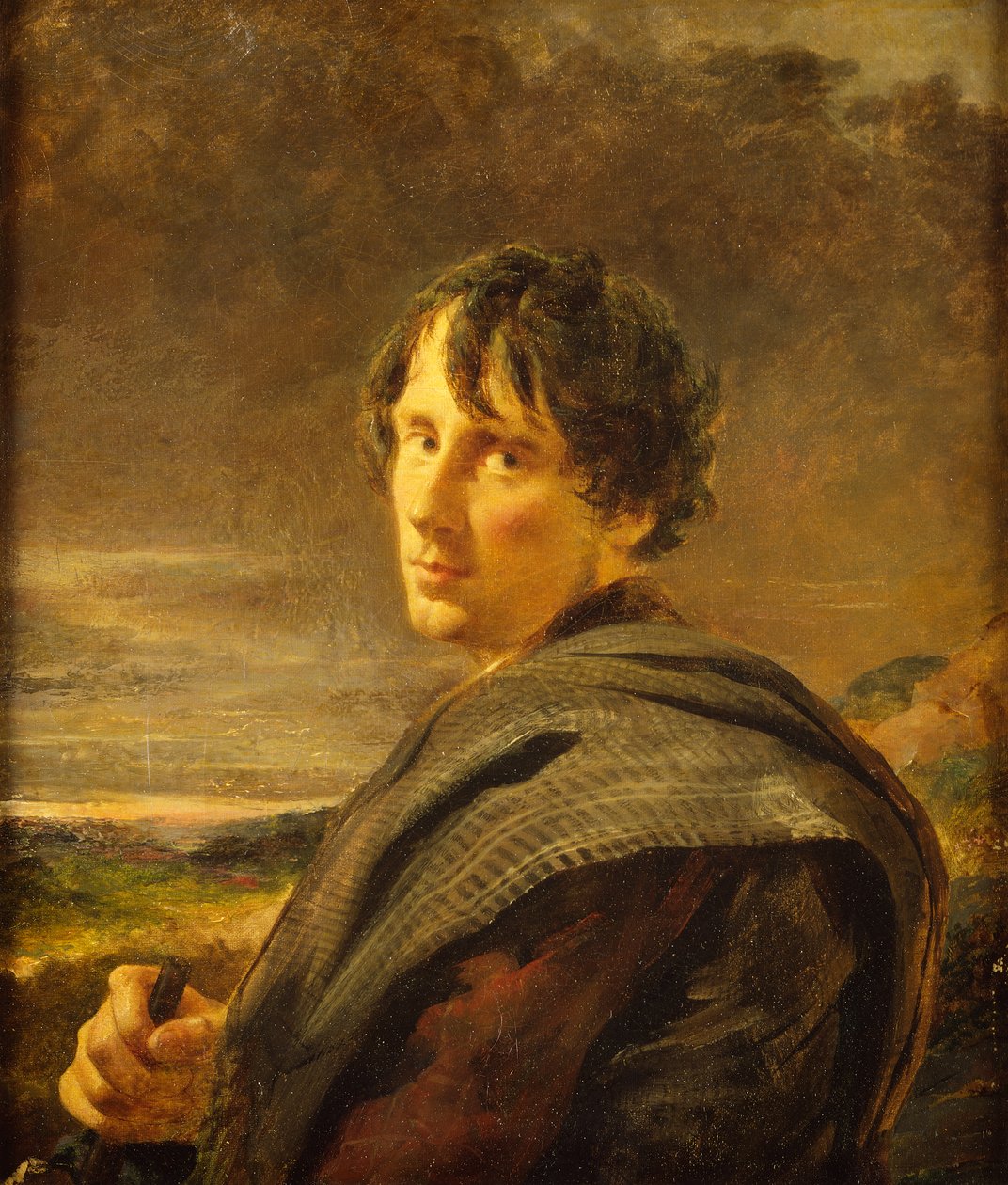 Zelfportret, ca.1852 (olieverf op doek) door William Davis