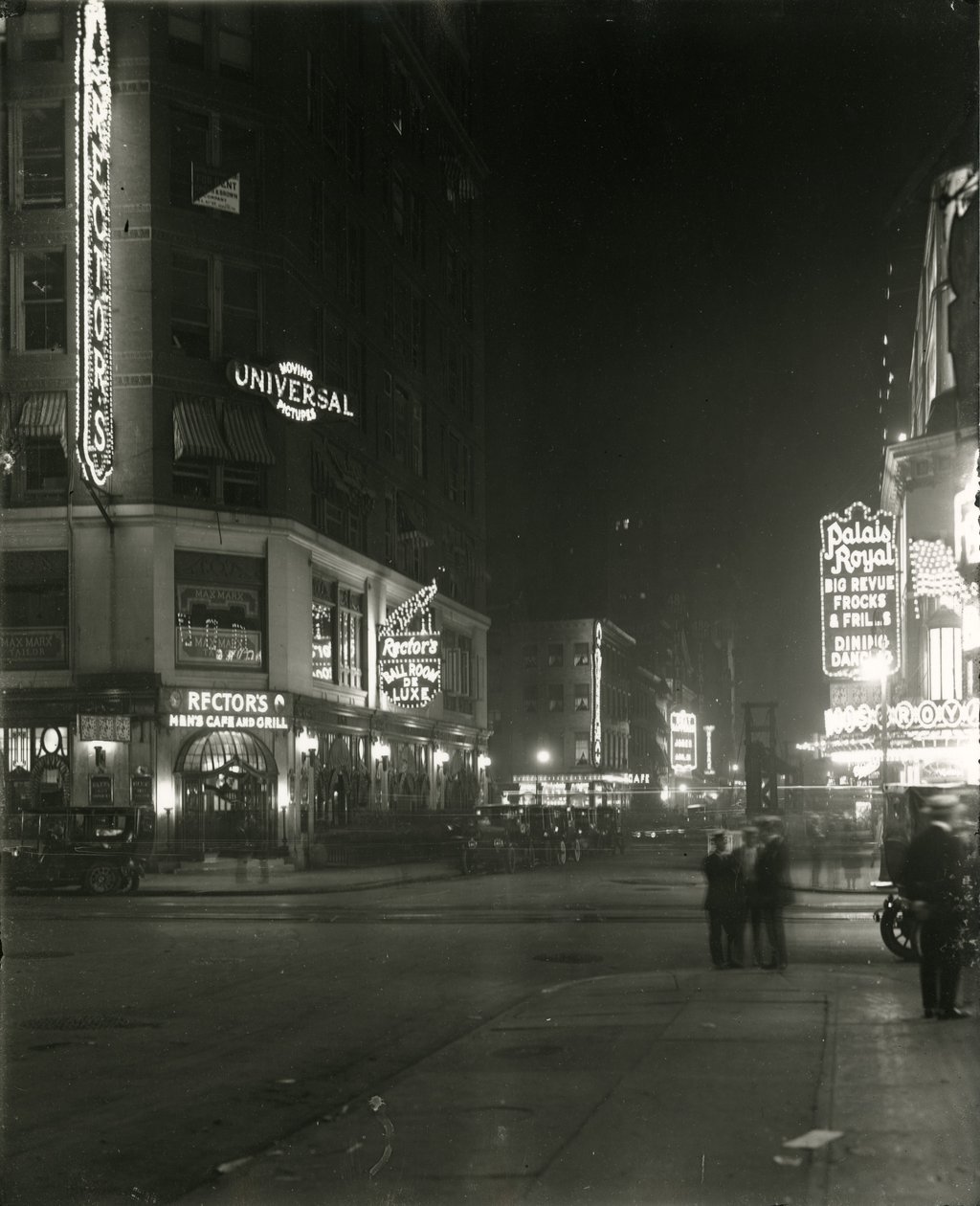 48th Street tussen Broadway en Seventh Avenue, 1917 door William Davis Hassler