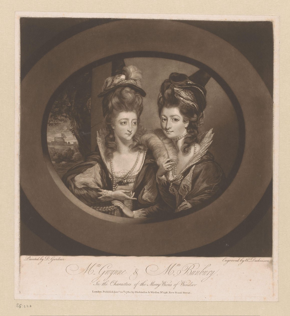 Portret van Mary Gwyn en Catherine Bunbury door William Dickinson