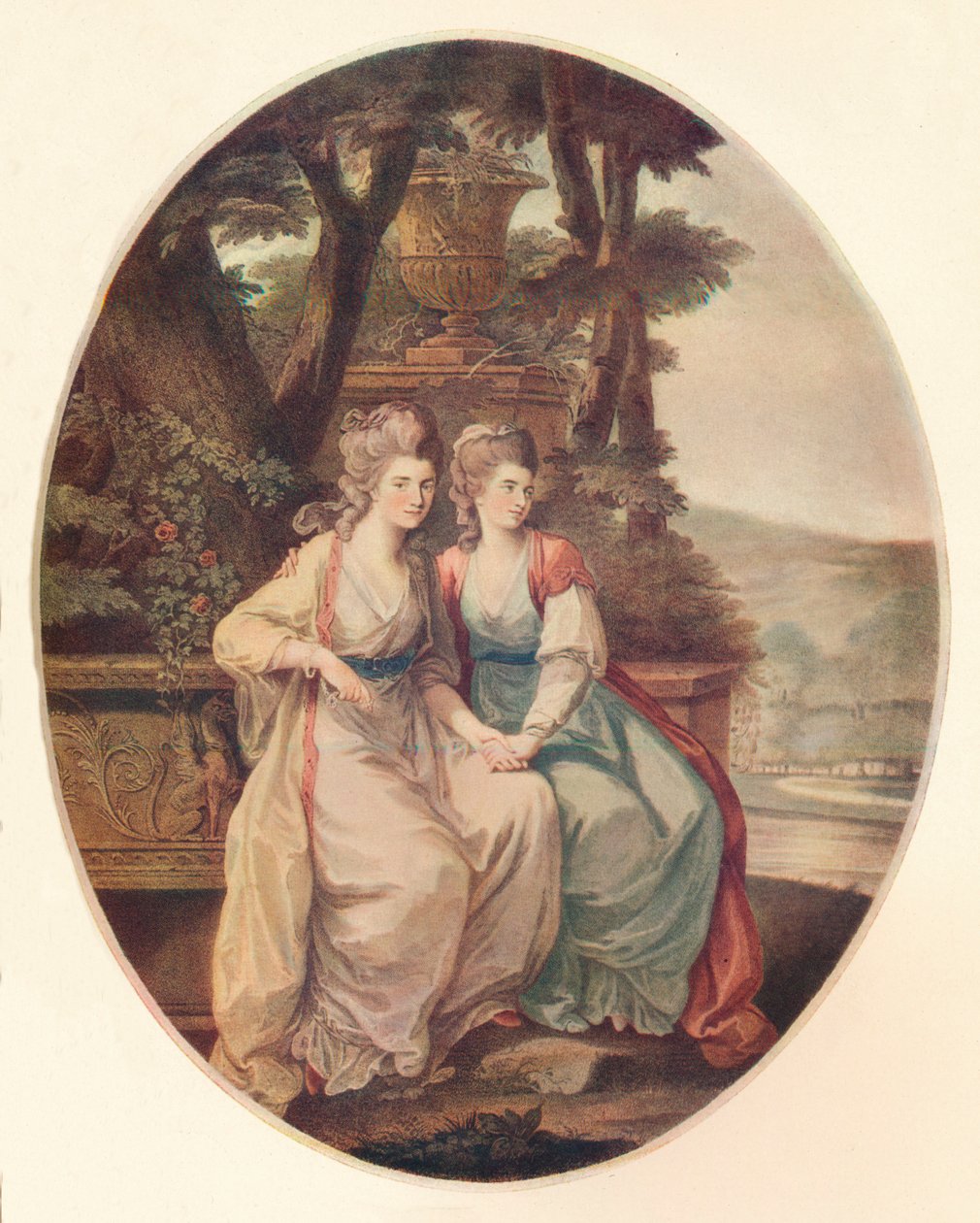 De hertogin van Devonshire en Lady Duncannon door William Dickinson