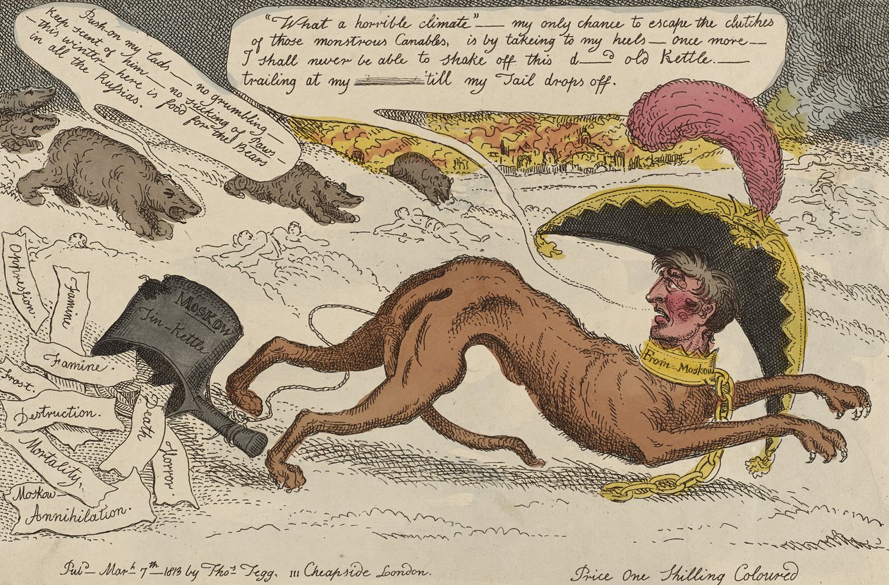 De Corsicaanse Bloedhond Belaagd door de Beren van Rusland, 7 maart door William Elmes