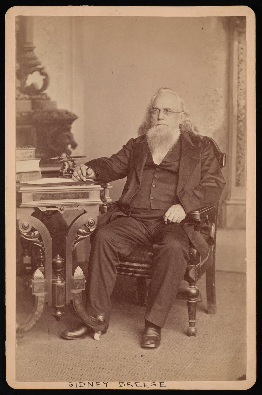 Portret van Sidney Breese 1800-1878, Voor 1878 door William Emory Bowman