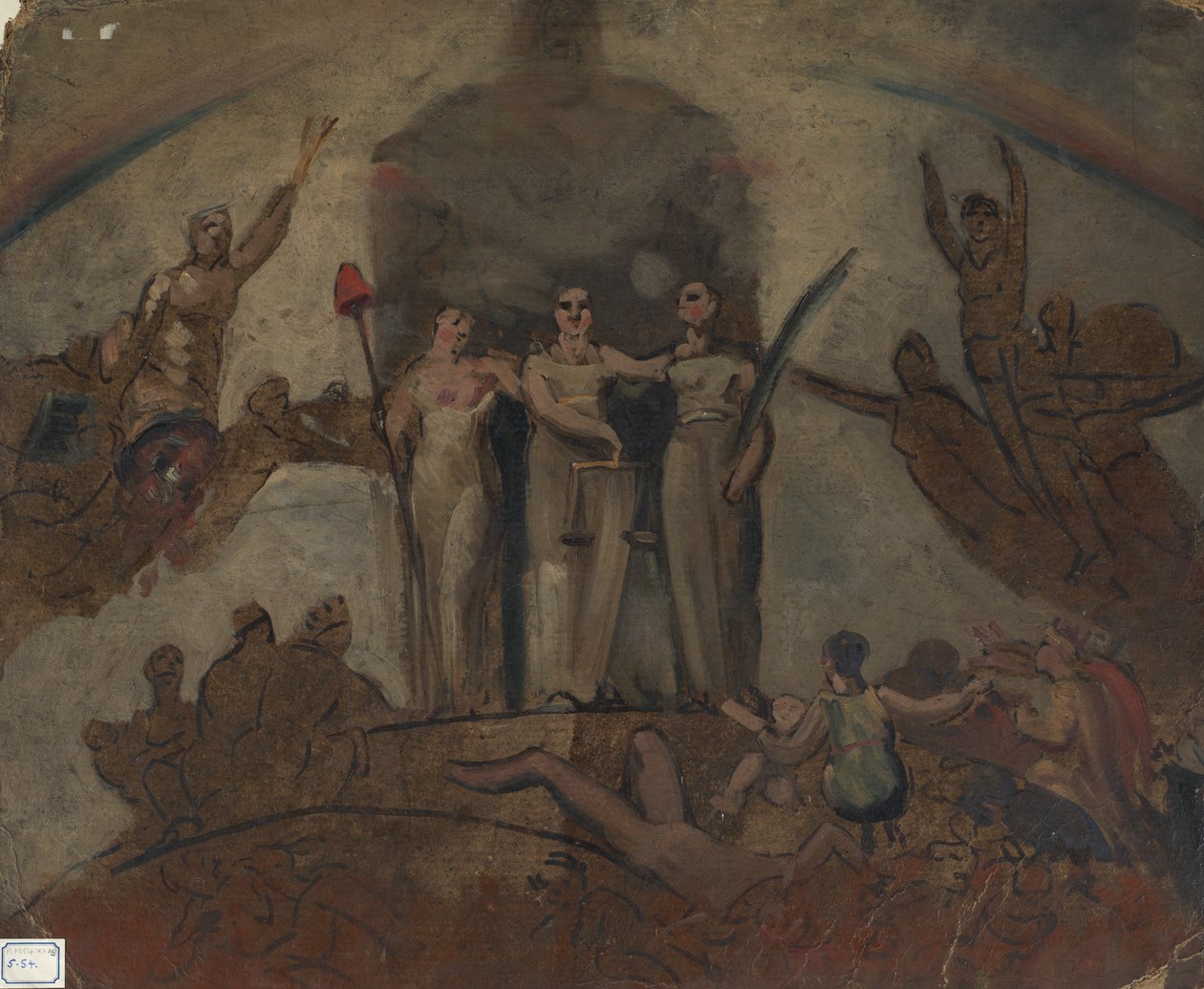 Studie voor een figuurcompositie door William Etty