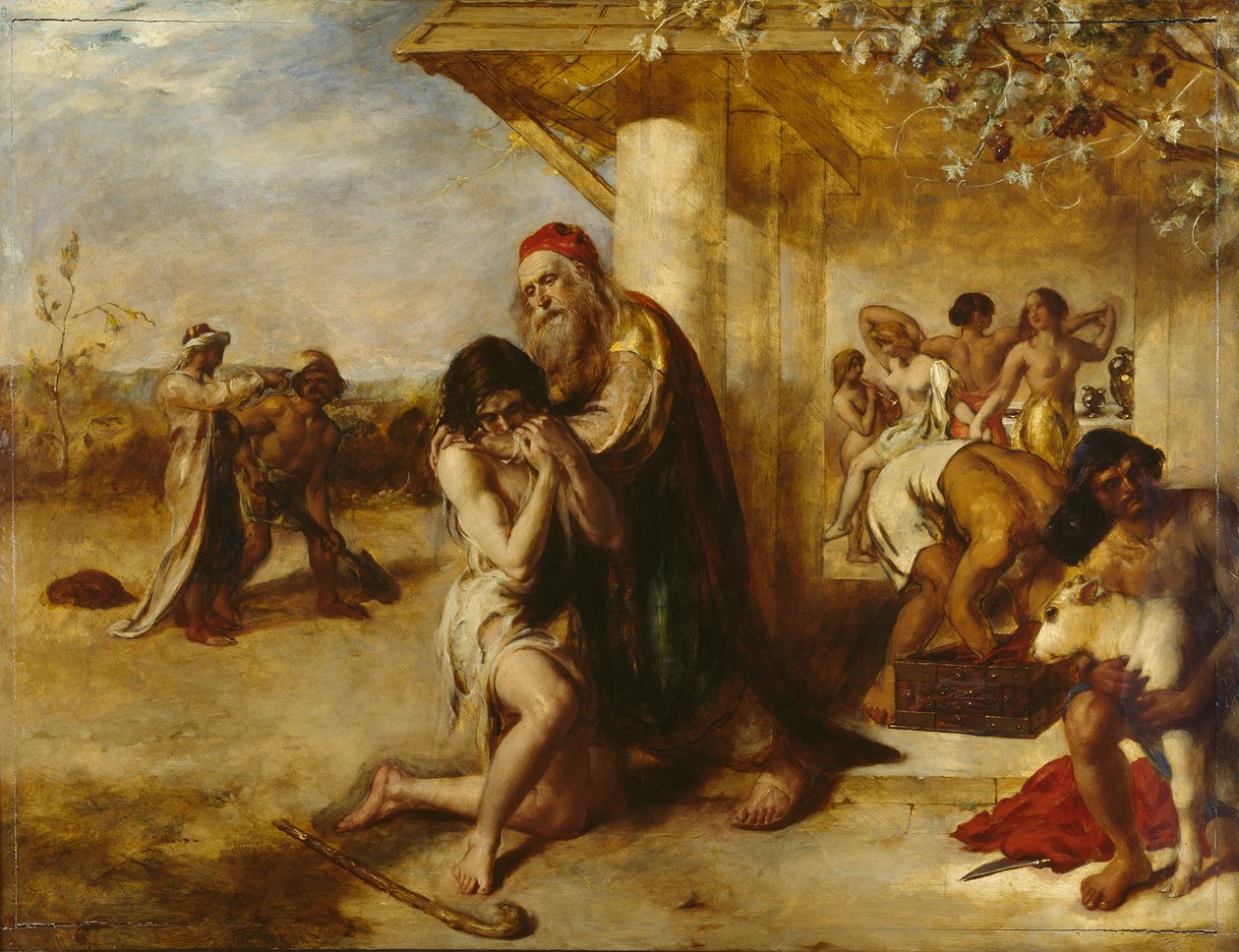 De terugkeer van de berouwvolle verloren zoon naar zijn vader door William Etty