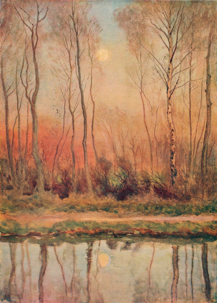 Een Surrey Kanaal, Avond, ca. 1893 door William Eyre Walker