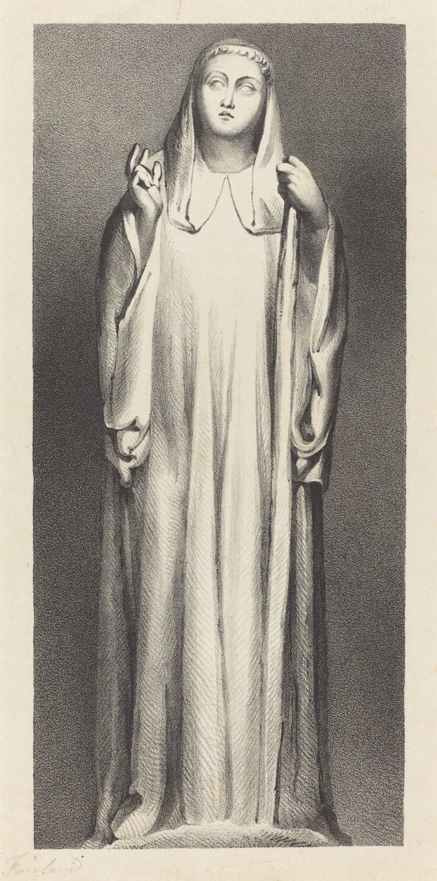 Beeld uit de kathedraal van Peterborough door William Fairland after John Flaxman