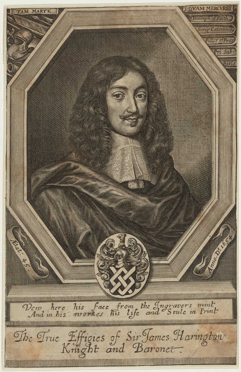 Sir James Harrington, baronet door William Faithorne