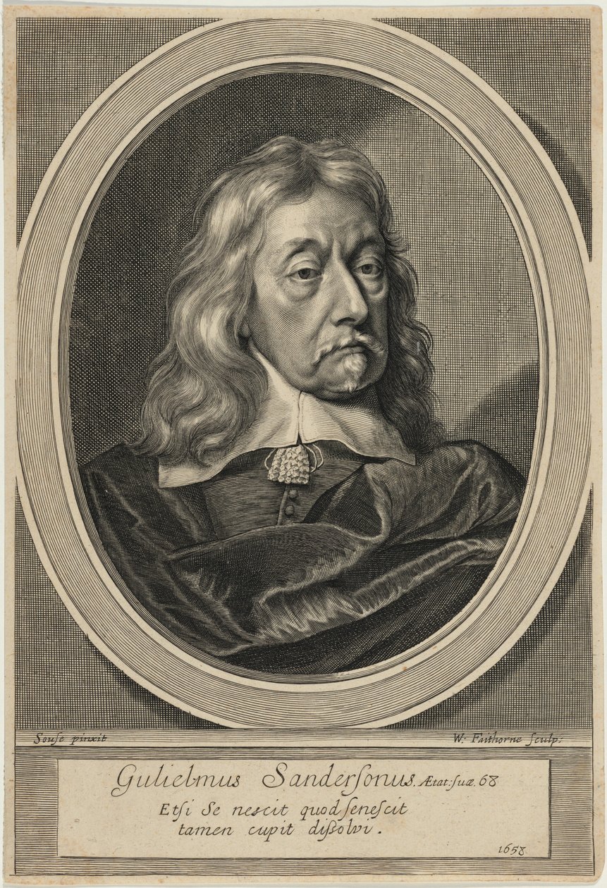 Sir William Sanderson door William Faithorne