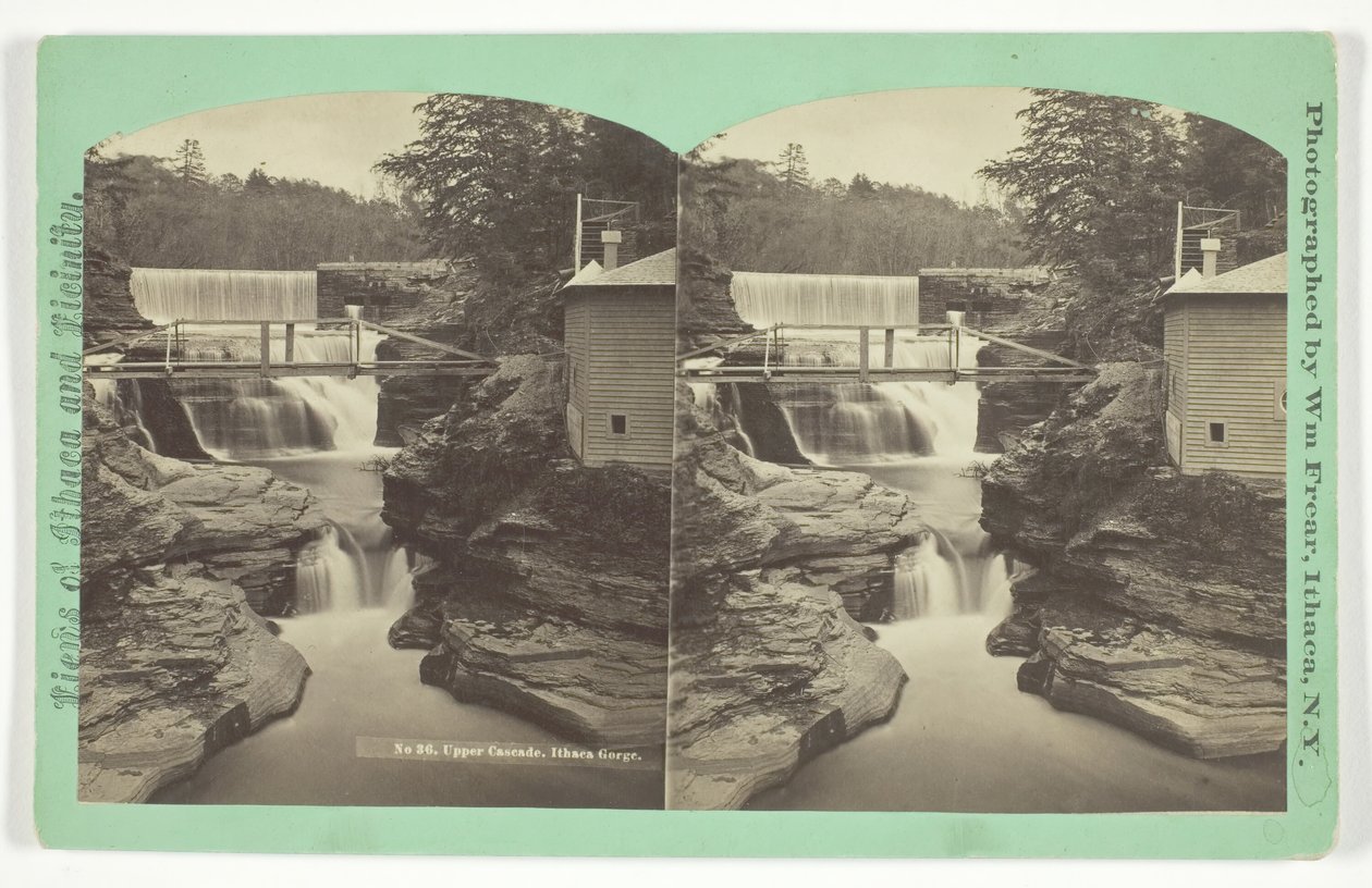 Bovenste Cascade. Ithaca Gorge, eind 19e eeuw door William Frear