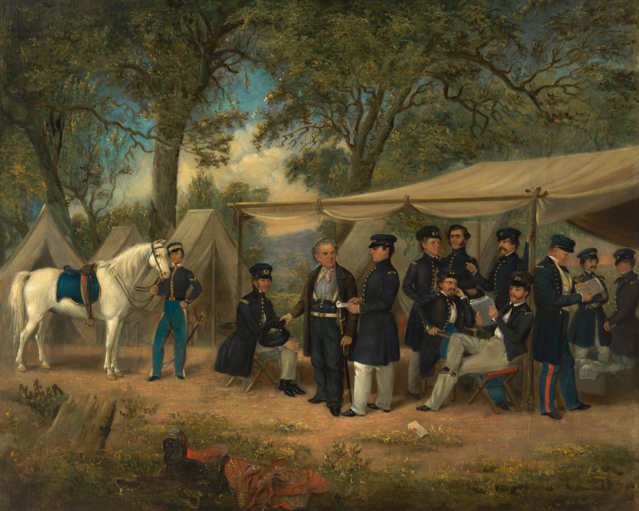 Zachary Taylor bij Walnut Springs, 1847 door William Garl Browne