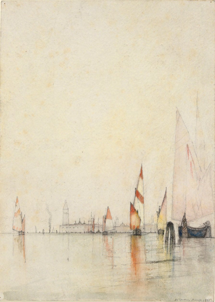 Boten op de Lagune, Venetië door William Gedney Bunce