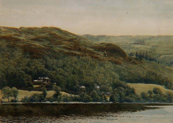 Uitzicht op Brantwood, ca. 1881 door William Gersham Collingwood
