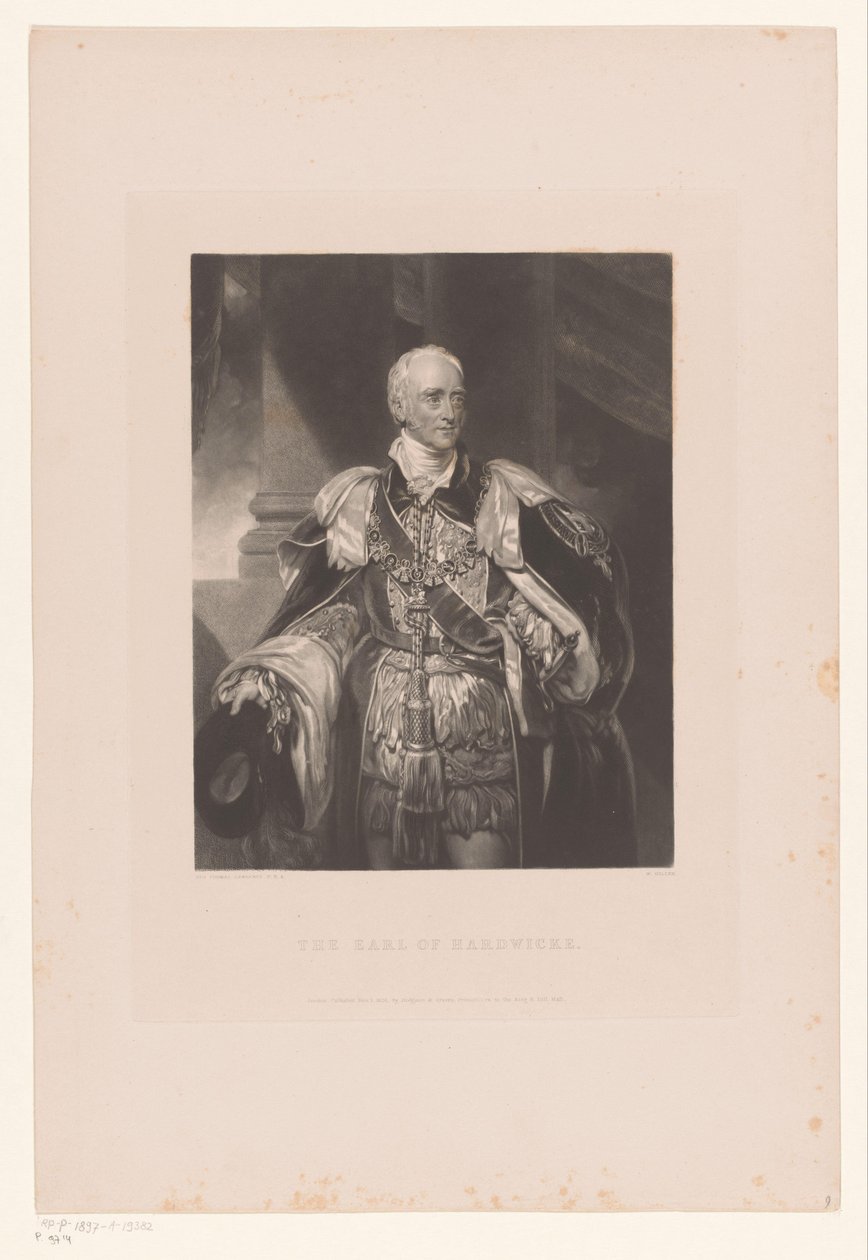 Portret van Philip Yorke, gekleed als ridder van de Orde van de Kousenband door William Giller