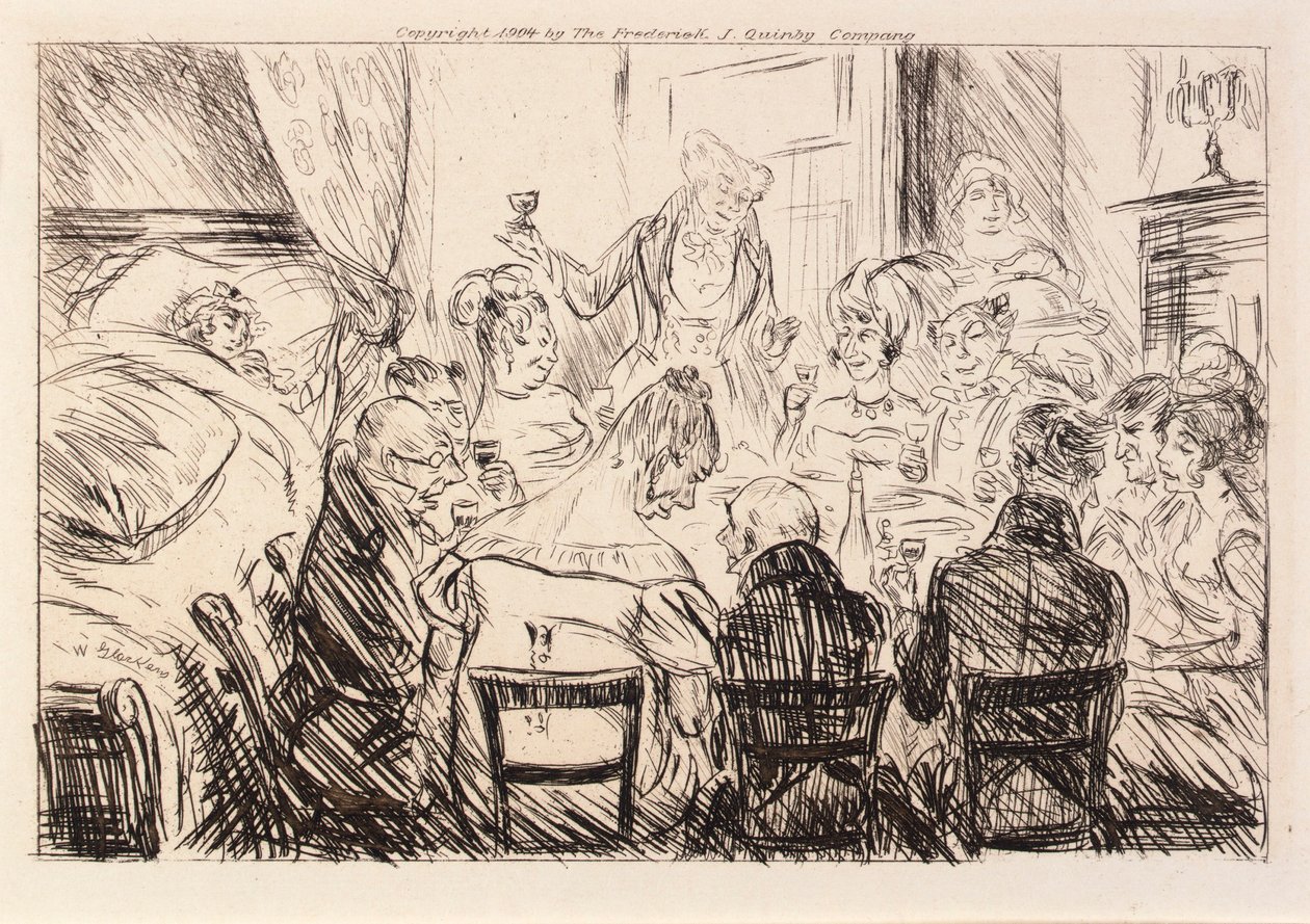 Er was niets anders te horen dan het gekletter van borden en vorken door William Glackens