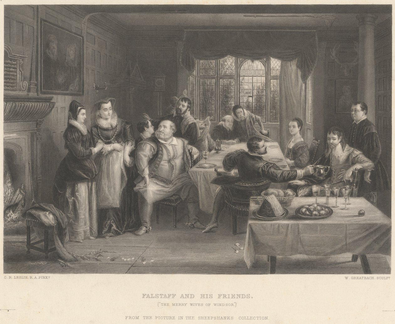 Falstaff en zijn vrienden door William Greatbach