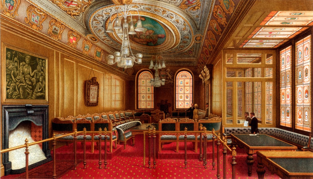 De schepenkamer, Guildhall, City of London door William Griggs