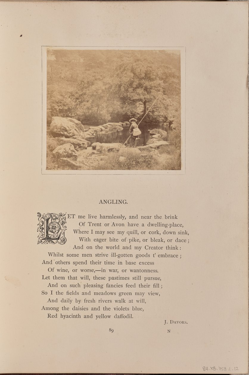 [Een jongen met een hengel en een kooi, Engeland]. door William Grundy