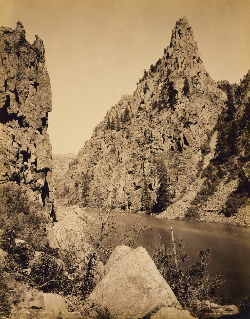 Currecanti-naald, Zwarte Cañon van de Gunnison door William H. Jackson