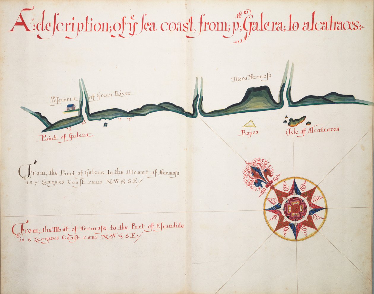 Een beschrijving van de kust van Galera tot Alcatraces door William Hack
