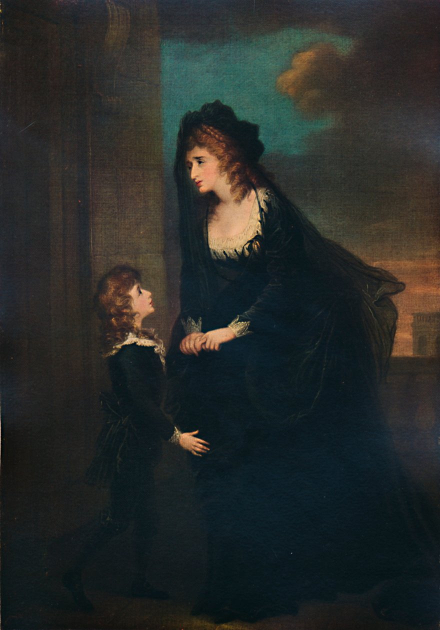 Mevrouw Siddons en Haar Zoon in de Tragedie van Isabella, 1784, 1935 door William Hamilton