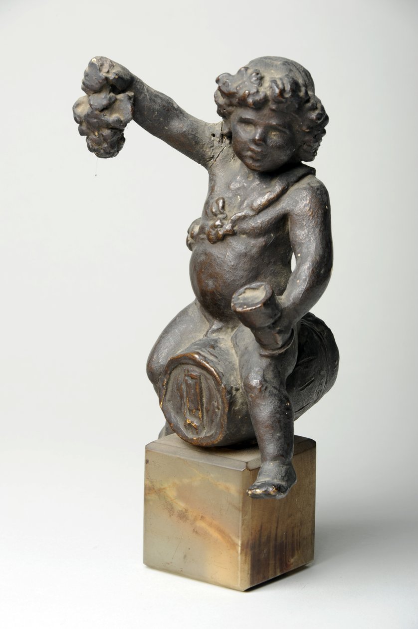 Cherub op een wijnvat door William Hamo Thornycroft